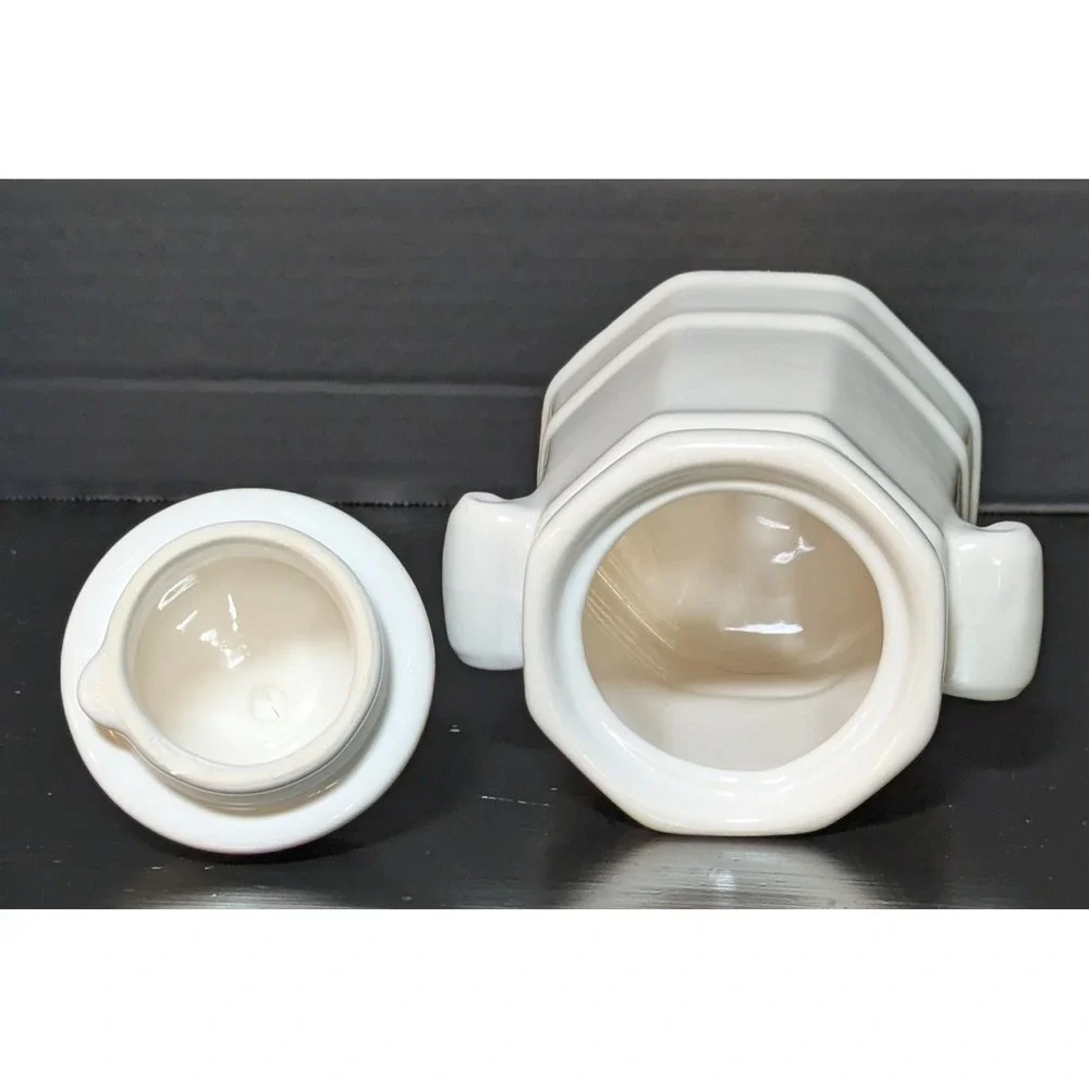 Pfaltzgraff Heritage White 3-Piece Coffee/Tea Service Coffee Pot Sugar Creamer